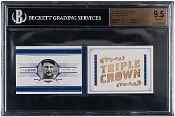 2012 Panini National Treasures Legends Lou Gehrig Jumbo Bat Booklet (#7/10) BGS GEM MINT 9.5