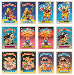 1985 Topps Garbage Pail Kids Collection (26) - Mostly Series 1 with #1a/b Nasty Nick & Evil Eddie + #8a/b Adam Bomb & Blasted Billy