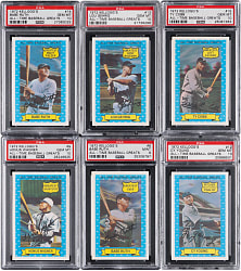 1972 Kellogg's All-Time Baseball Greats PSA Graded Complete Set (15) - Average Grade "9.8" with (12) PSA GEM MINT 10