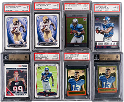 2007-2014 Football Star Rookie PSA GEM MINT 10 or BGS PRISTINE 10 Collection (8) with Beckham, Calvin Johnson & Watt