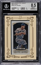 2014 Topps Gypsy Queen Framed Mini Clear #348 Lou Gehrig #1/1 BGS NM-MT+ 8.5