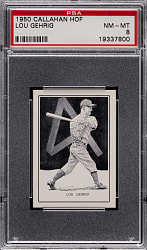 1950 Callahan Hall of Fame Lou Gehrig PSA NM-MT 8