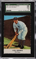 1961 Golden Press #16 Lou Gehrig SGC 98 GEM 10
