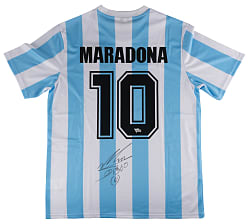 Diego Maradona Signed Argentina National Team Jersey with Fanatics COA