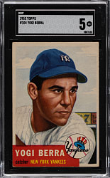 1953 Topps #104 Yogi Berra SGC EX 5