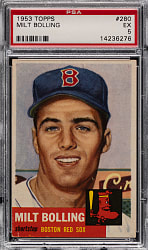 1953 Topps #280 Milt Bolling PSA EX 5