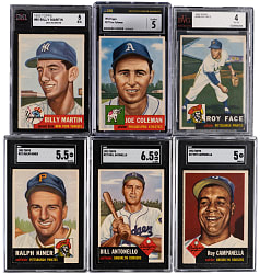 1953 Topps Graded Collection (11) with Hall of Famers, Stars & High Numbers