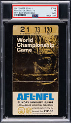 1967 Green Bay Packers vs. Kansas City Chiefs Super Bowl I Ticket Stub (Gold) - PSA POOR 1(MK)