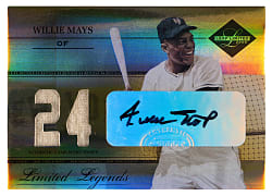 2005 Leaf Limited Legends Willie Mays Certified Autograph/Game-Used Jersey #10/24