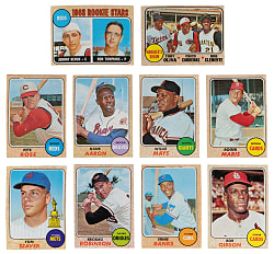 1968 Topps Near Complete Set (574/598) Plus (68) Duplicates Including Johnny Bench Rookie - (642) Total Cards