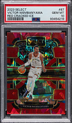 2023-2024 Panini Select Basketball #87 Victor Wembanyama Rookie Red Cracked PSA GEM MINT 10