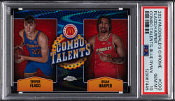 2024 Topps McDonald's Chrome Basketball Combo Talents Cooper Flagg/Dylan Harper Blue Raywave PSA GEM MINT 10