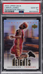 2003 Upper Deck Basketball LeBron James Rookie Redemption Special PSA GEM MINT 10
