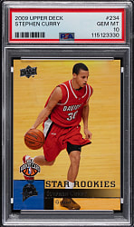 2009-2010 Upper Deck Basketball #234 Steph Curry Star Rookies PSA GEM MINT 10