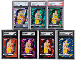 2024-2025 Panini Prizm Basketball #238 Dalton Knecht Rookie Rainbow Graded Collection (7)