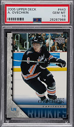 2005-2006 Upper Deck Hockey #443 Alexander Ovechkin Rookie PSA GEM MINT 10