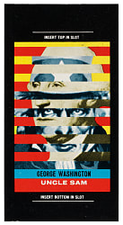 1965 Topps Push-Pull #4 George Washington/Uncle Sam Proof Card - Topps Vault COA