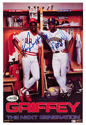Ken Griffey Jr. (Early) & Ken Griffey Sr. Dual-Signed 7x10 Promotional Photo with JSA COA