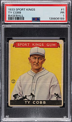 1933 Sport Kings Gum #1 Ty Cobb PSA POOR 1
