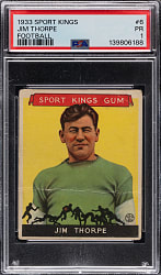 1933 Sport Kings Gum #6 Jim Thorpe PSA POOR 1