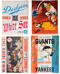 1940s-1960s New York Yankees/ Brooklyn/Los Angeles Dodgers Ephemera (10) with (4) World Series Programs
