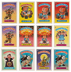 1985 Topps Garbage Pail Kids Series 1 Partial Set (56/82) & Series 2 Complete Set (84) with Keys Including #8a Adam Bomb