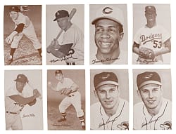 1963 Exhibit Stat Back Starter Set (24) Plus (5) Duplicates with (29) Total Cards Including (7) Hall of Famers