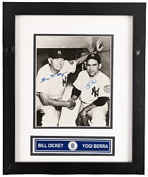 Bill Dickey & Yogi Berra Dual-Signed & Framed Photograph - JSA