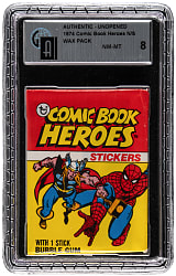1974 Topps Comic Book Heroes Unopened Wax Pack GAI NM-MT 8