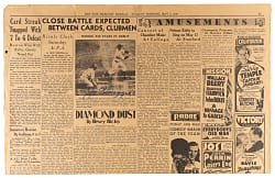 1936 Joe DiMaggio Debut Signed Newspaper with Full JSA LOA