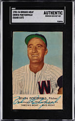 1953-1954 Briggs Meat Bob Porterfield SGC Authentic - Population 3 with Only 1 Higher