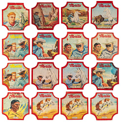 1940s Merita Bread Labels The Lone Ranger Partial Set (12/16) Plus Lone Ranger Club Membership & (7) Dupes