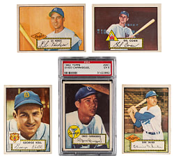1952 Topps Collection (20) Different with Hodges, Kell, Snider & #251 Carrasquel PSA EX 5