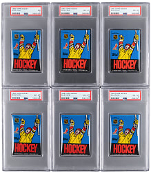 1988-1989 Topps Hockey Unopened PSA Graded Wax Packs (9)