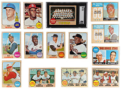 1968 Topps Near Complete Set (593/598) with (17) Graded (Average 7.8) with Most Key Cards - Clean!