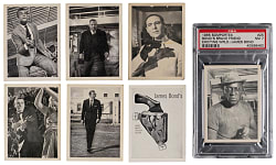 1965 Somportex The Exciting World of James Bond Complete Set (50) with #25 PSA NM 7 - Tough Issue!