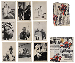 1967 Somportex James Bond Thunderball Complete Set (72) with Unopened Pack & Wrapper - Tough Issue!