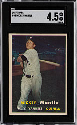 1957 Topps #95 Mickey Mantle SGC VG/EX+ 4.5