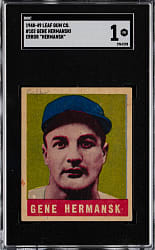 1948 Leaf #102 Gene Hermanski Error "Hermansk" SGC POOR 1