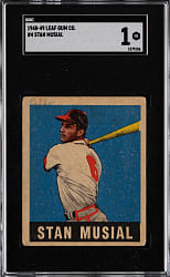 1948 Leaf #4 Stan Musial Rookie SGC POOR 1