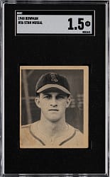 1948 Bowman #36 Stan Musial Rookie SGC FAIR 1.5
