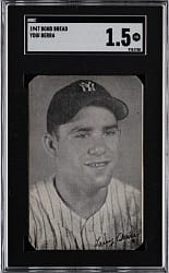 1947 Bond Bread Yogi Berra Rookie Shortprint SGC FAIR 1.5
