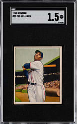 1950 Bowman #98 Ted Williams SGC FAIR 1.5