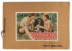 1940s Chocolat Petit Mousse New Adventures of Tarzan French Language Card Complete Set (100) In Original Album