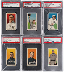 1909-1911 T206 White Border PSA VG 3 or VG+ 3.5 Graded Group (6) with Old Mill