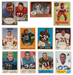 1952-1969 Topps & Bowman Football Collection (375+) with (3) Jim Brown, Johnny Unitas & Several Inserts