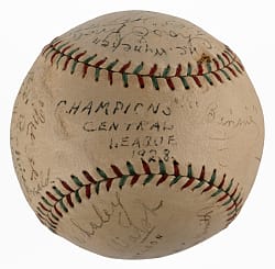 1928 Central League Champions Fort Wayne Chiefs Team-Signed Baseball with (20) Signatures