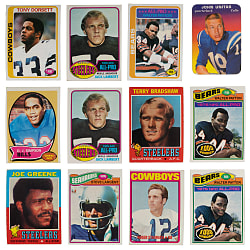 1970-1979 Football Stars & Rookies Collection (155) with Bradshaw, Simpson & Staubach Rookies - Loaded!