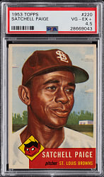 1953 Topps #220 Satchel Paige PSA VG-EX+ 4.5