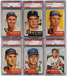 1953 Topps PSA EX-MT 6 to NM 7 Graded Starter Set (35) with (5) High Numbers